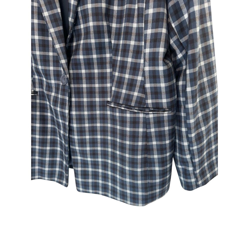 The Limited Plus Blue White‎ Black Office Career Work Business Blazer Size 16W - Picture 5 of 12